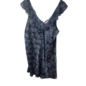 Oscar de la Renta Midnight Blue Swirl Nightie